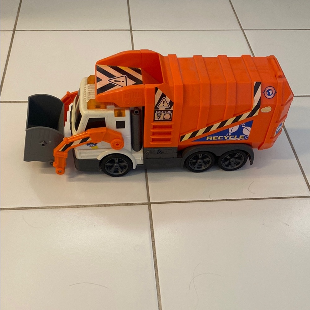Orange and Gray Recycling Truck Toy